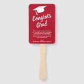 Éventail Audacieuse Typographie Photo Moderne Graduation (Devant)