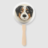 Éventail Australian Shepherd Dog 3D inspiré (Devant)