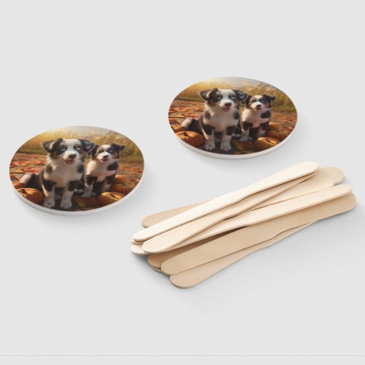 Éventail Australian Shepherd Puppy Citrouille de plaisir d' (Non-assemblé)