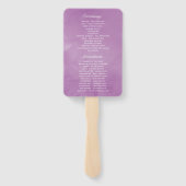 Éventail Automne - Automne programme de mariage floral (Dos)