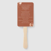 Éventail Automne Automne Rustique Floral Wedding Programme (Dos)