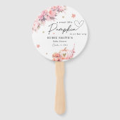 Éventail Automne Citrouille rose Gold Leafs Baby shower fil (Devant)