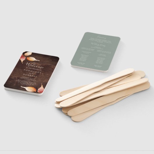 Éventail Automne Feuilles Rustique Brown Programme de maria (Non-assemblé)