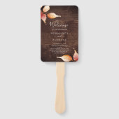 Éventail Automne Feuilles Rustique Brown Programme de maria (Devant)