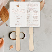 Éventail Automne Feuilles Terracotta Chic Programme de mari