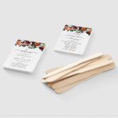 Éventail Automne Fleurs Bourgogne Programme de Cérémonie Ma (Non-assemblé)