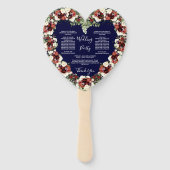 Éventail Automne Floral Navy Terracotta Crème Bourgogne Coe (Dos)