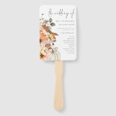 Éventail Automne Florals Citrouille Watercolor Wedding Prog (Devant)