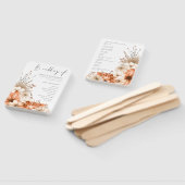 Éventail Automne Florals Élégant programme de script (Non-assemblé)