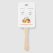 Éventail Automne Glitterie Citrouilles Florals Programme de (Dos)