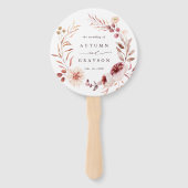 Éventail Automne Romance Floral Wreath Jour de mariage Time (Devant)