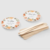 Éventail Automne Terracotta Orange Floral Mariage Bienvenue (Non-assemblé)