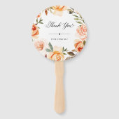 Éventail Automne Terracotta Orange Floral Mariage Bienvenue (Dos)