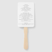 Éventail Autum Rustic Floral, Programme Mariage de automne (Dos)