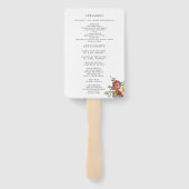 Éventail Autumn Blooms Bourgogne & Orange Wedding Programme (Dos)