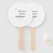 Éventail Aventure attend baby shower ajouter nom date plan  (Devant et derrière)