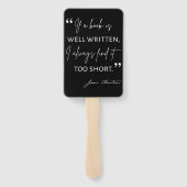 Éventail Avid Reader II - Citation de Jane Austen (Dos)