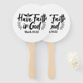 Éventail Ayez foi en Dieu Mark 11:22 Citation Inspirationne (Devant et derrière)