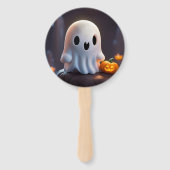 Éventail Baby Ghost Déplaisant mignon caractère Halloween (Devant)
