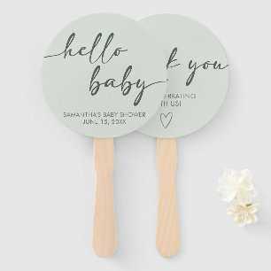 Éventail Baby Minimaliste Baby Shower Bonjour