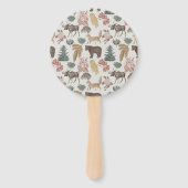 Éventail Baby shower animal de la forêt (Dos)