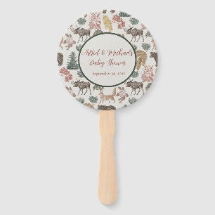 Éventail Baby shower animal de la forêt