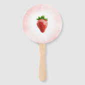 Éventail Baby shower aux fraises (Dos)