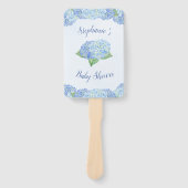 Éventail Baby shower Blue Hydrangea Personnalisé (Devant)
