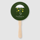 Éventail Baby shower caricature verte aux citrons parapluie (Devant)