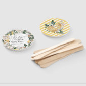 Éventail Baby shower d'aquarelle florale Citrus Lemon (Non-assemblé)