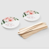 Éventail Baby shower d'aquarelle rose pâle (Non-assemblé)