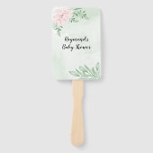 Éventail Baby shower de feuillage rose Eucalyptus (Devant)