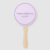 Éventail Baby shower de fille animale au raton laveur doux (Dos)