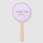 Éventail Baby shower de fille animale au raton laveur doux (Dos)