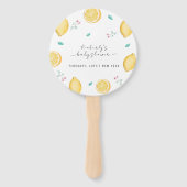 Éventail Baby shower de fruits d'agrumes de citron doux d'é (Dos)