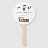 Éventail Baby shower de garçon nautique Favoriser (Devant)