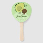 Éventail Baby shower de personnage de dessin animé Avocado  (Devant)