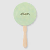 Éventail Baby shower Eucalyptus à l'Ours mignon (Dos)