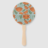 Éventail Baby shower fleur sauvage Orange Poppy (Dos)