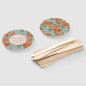 Éventail Baby shower fleur sauvage Orange Poppy (Non-assemblé)