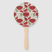 Éventail Baby shower fleur sauvage Red Poppy (Dos)