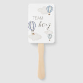 Éventail Baby Shower Hot Air Balloons Gender Neutral (Dos)