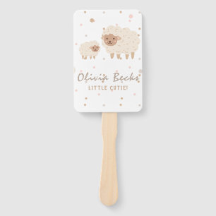 Éventail Baby shower Illustratif Cream Pastel