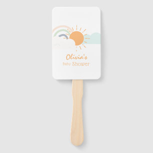 Éventail Baby shower minimal Pastel