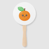 Éventail Baby shower orange de Little Cutie (Dos)