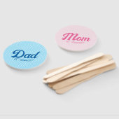 Éventail Baby shower papa et maman (Non-assemblé)