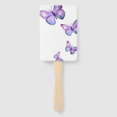 Éventail Baby shower papillon Élégant Script Merci (Dos)