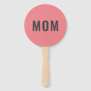 Éventail Baby shower rose moderne Ventilateur à main : Mama