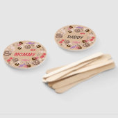 Éventail Baby shower sucré et salé Beige ensemble de ventil (Non-assemblé)