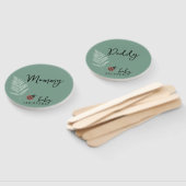 Éventail Baby shower vert de la forêt de Ladybugs (Non-assemblé)